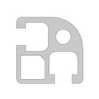 10-3232RC-0-500MM MODULAR SOLUTIONS EXTRUDED PROFILE<br>32MM X 32MM ROUND CORNER, CUT TO THE LENGTH OF 500 MM